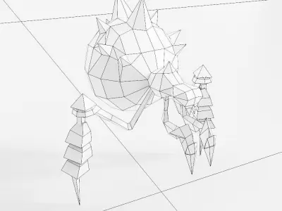 Cartoon Spider 3d model  Low-poly 3D model