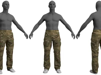 Crye Precision Gen 2 Combat Pants - Marvelous Designer 3D model
