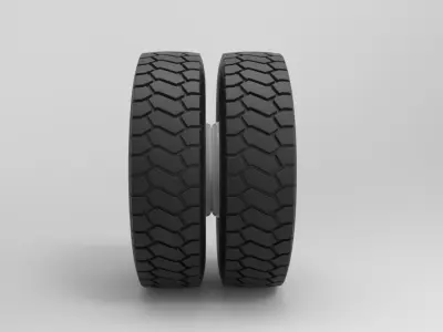 Rear wheel from truck 3D model