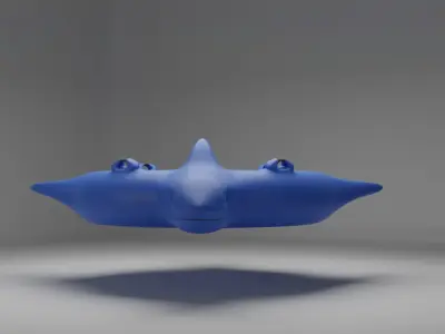 Shark Floatie Low-poly 3D model