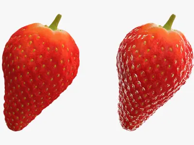 Strawberry Without Stem 03 3D model