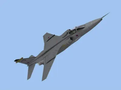 Jaguar GR1 Low-poly 3D model