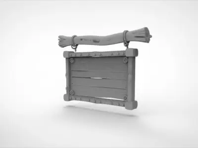 medieval sign 3D print model