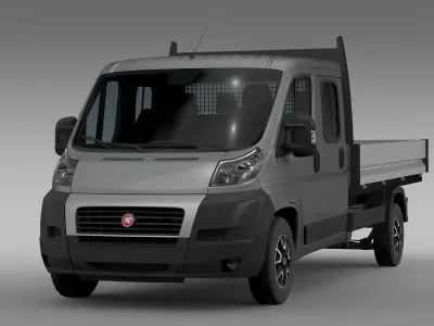 Fiat Ducato Crew Cab Truck 2009 2014 3D model