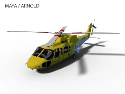 S-76 SIKORSKY Low-poly 3D model