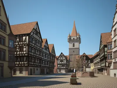 Medieval Village 3D model