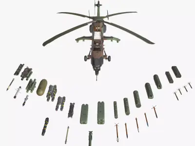  EC-665 Tiger HAD France Basic Animation Low-poly 3D model