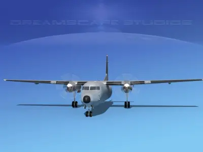 Fokker 50 Bare Metal 3D model