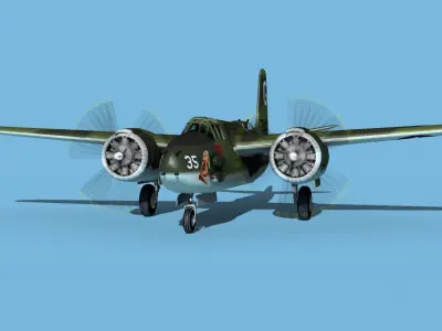 Douglas A-20G Havoc V01 3D model