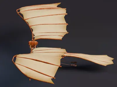 Da Vinci Inventions - Ornihopters Low-poly 3D model