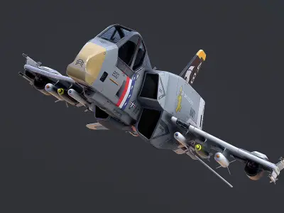 Sci-Fi Jet Fighter Plane Raptor USA PBR 3D model