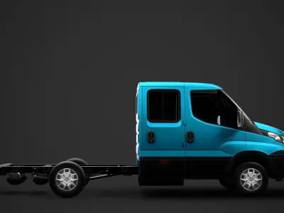 Iveco Daily Crew Cab L2 Chassis 2019 3D model