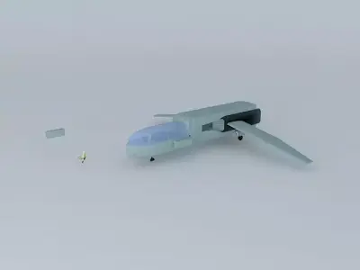 Spaceship military aircraft Free 3D model