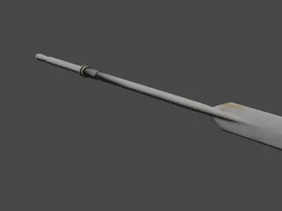 wooden oar Free low-poly 3D model