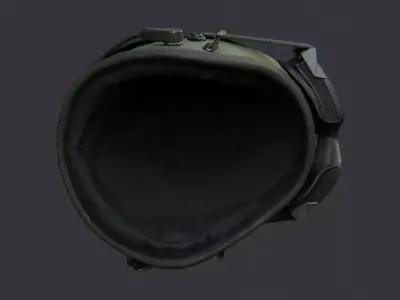 Russian Army Gas Mask Helmet with Goggles Low-poly 3D model