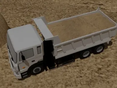 Dump Trunk for Trucks Low-poly 3D model