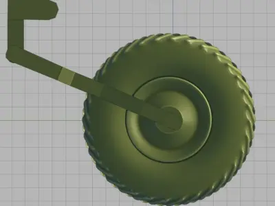 Framing vehicle tire Low-poly 3D model