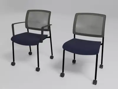 GAYA - Ergonomic chair with castors - Free 3D model