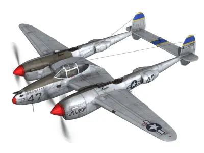 Lockheed P-38 Lightning - Jewboy 3D model