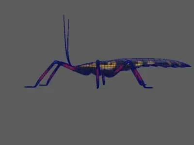Coreid Bug Nymphs Low-poly 3D model