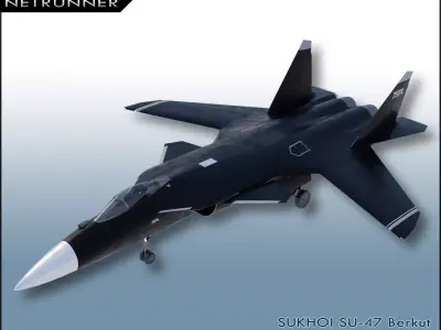 Sukhoi SU-47 Berkut Low-poly 3D model