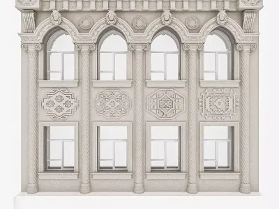 Classic Building Window System 3D model