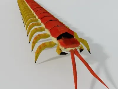 Scolopendra crab Low-poly 3D model