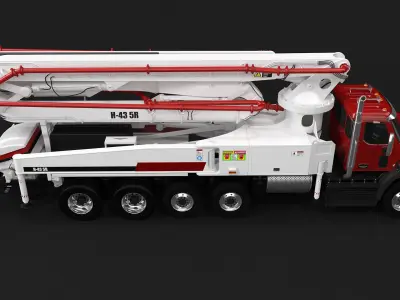 Autocar DC-64 Concrete Pump 3D model purchase