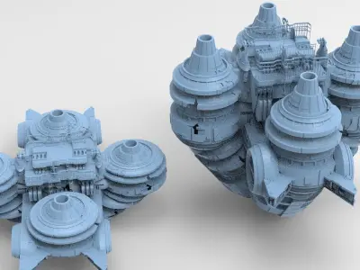 Jabba Floating Desert platform 2 3D model
