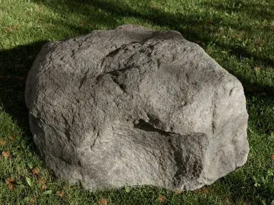  Cool Toned Divot Smooth Large Rock Boulder Model 