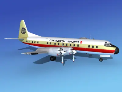 Lockheed L-188 Electra HP Continental 3D model