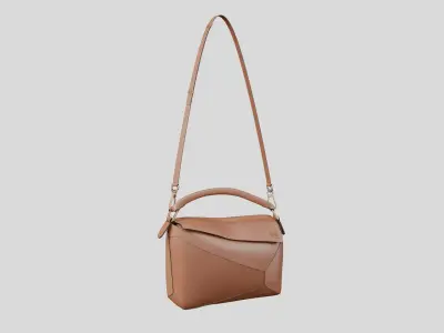 LOEWE Small Puzzle Edge bag Tan 3D model