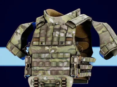 TYR TACTICAL MALE PICO MVW DSX PLATE CARRIER Low-poly 3D model