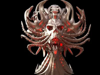 Alien God scull 5 3D model