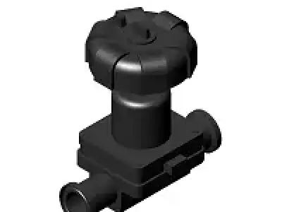 Sanitary Diaphragm Valve TC 3-4 in 3D model