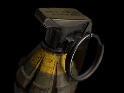 MK2 Grenade Low-poly 3D model