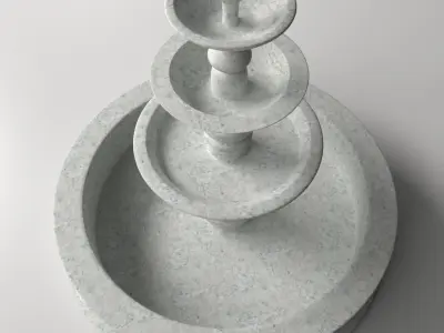 Fountain with three tiers 3D model