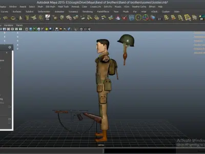 cartoon WW2 Character - Soldier 3D model