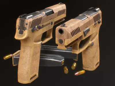 SIG SAUER P320 M18 Low-poly 3D model