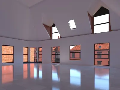 Victorian house Low-poly 3D model