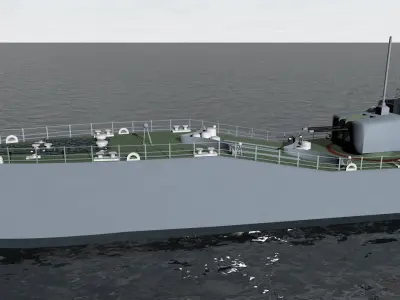 HMNZS Canterbury - F421 - Leander Class Frigate 3D model