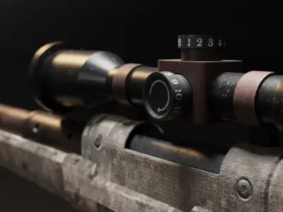 sniper m24 Low-poly 3D model