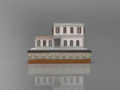 Old Istanbul City Building 004 3D model