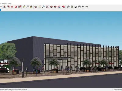 Sketchup Resturant building B2 3D model