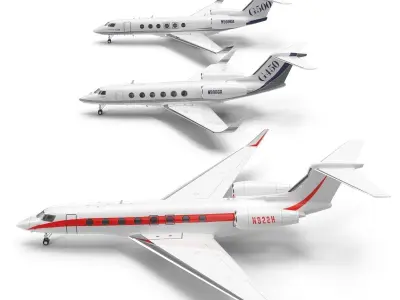 Gulfstream Business Jets Collection 3D model