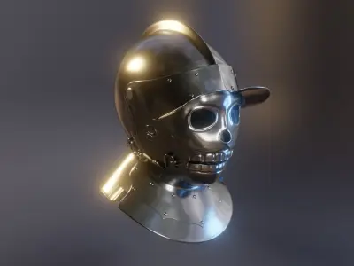 High Poly Medieval Helmet Pack 3D model
