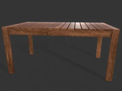Simple Table 3D Model Free low-poly 3D model