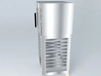 Kit-227stainless steel countertop and oven for Alex Marques Free 3D model