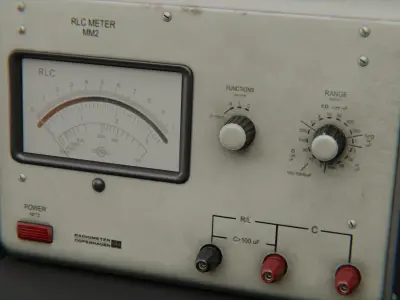 Vintage Military Radio Electric Current Tester Low-poly 3D model