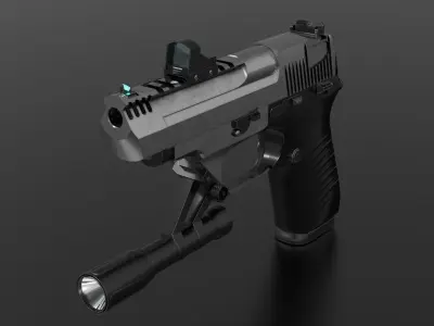 Pistol Eagle Fps - Tps Low-poly 3D model
